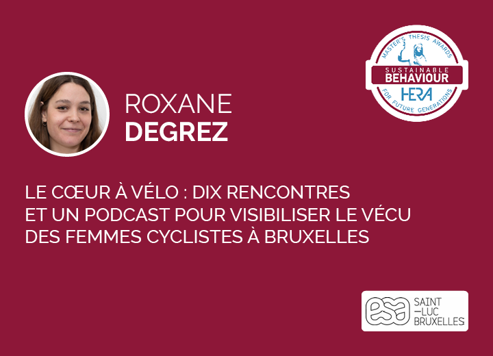 Roxane Degrez, Nominée HERA Award Sustainable Behaviour 2024