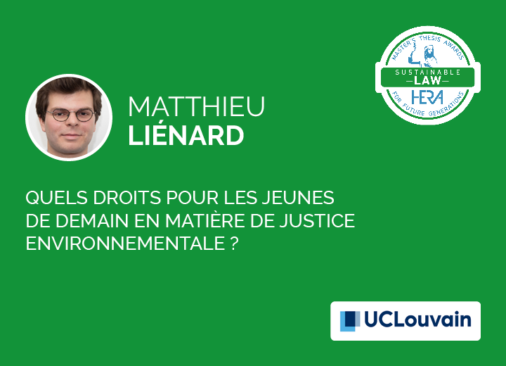 Matthieu Lienard, Nominé HERA Award Sustainable Law 2024