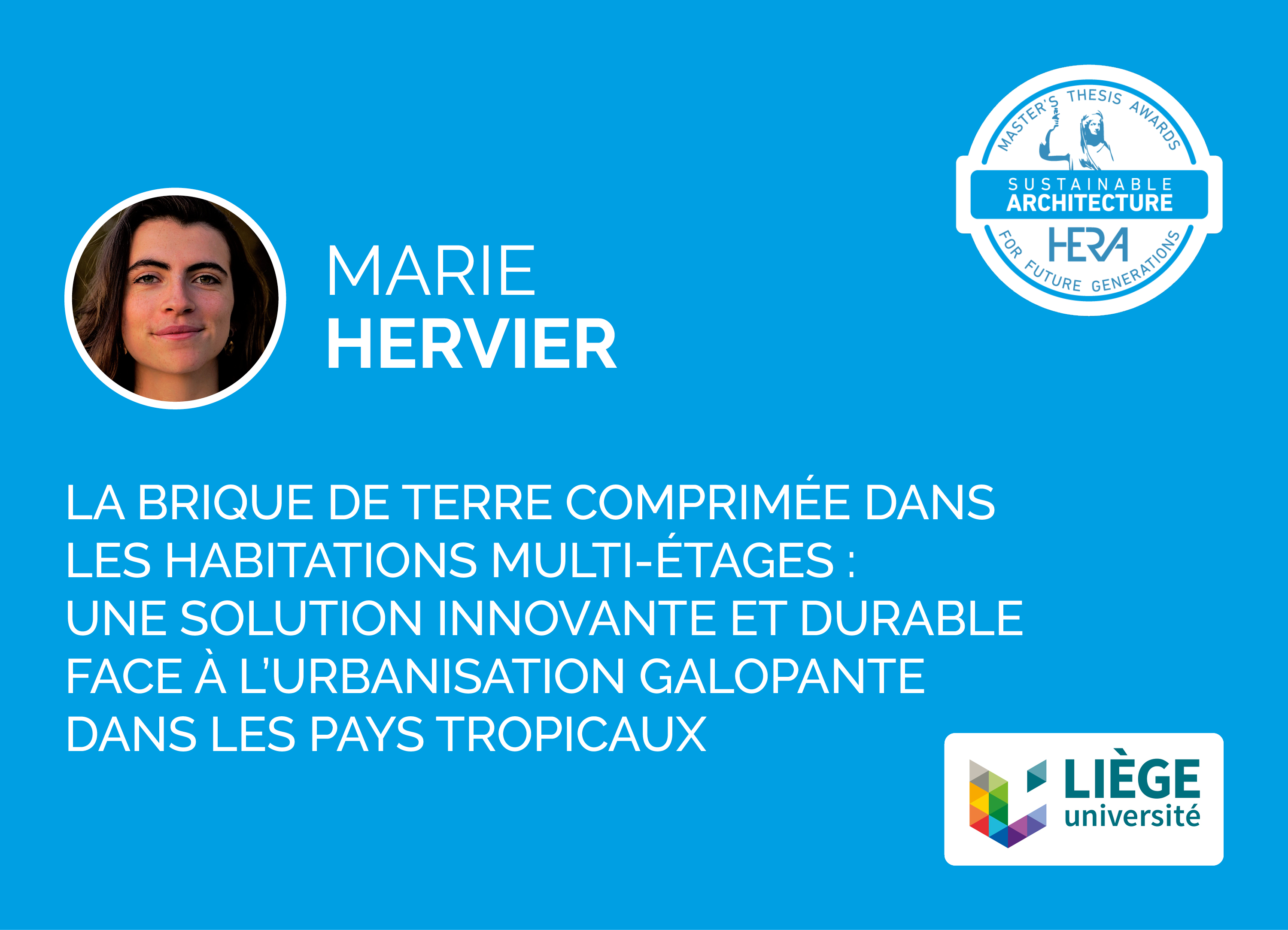 Marie Hervier, Nominée 2025 HERA Award Sustainable Architecture