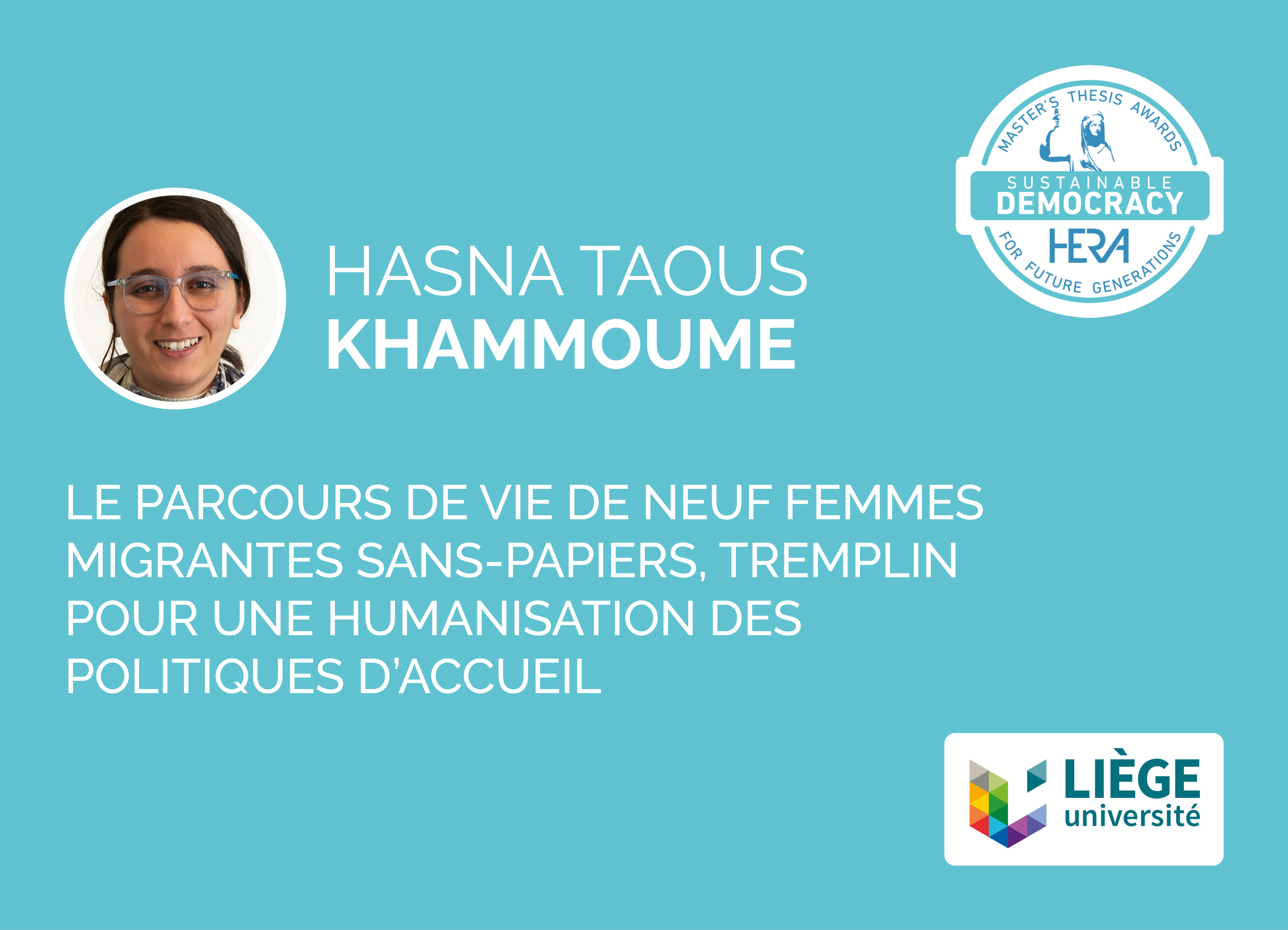 Hasna Taous Khammoume, Nominée 2025 du HERA Award Sustainable Democracy 