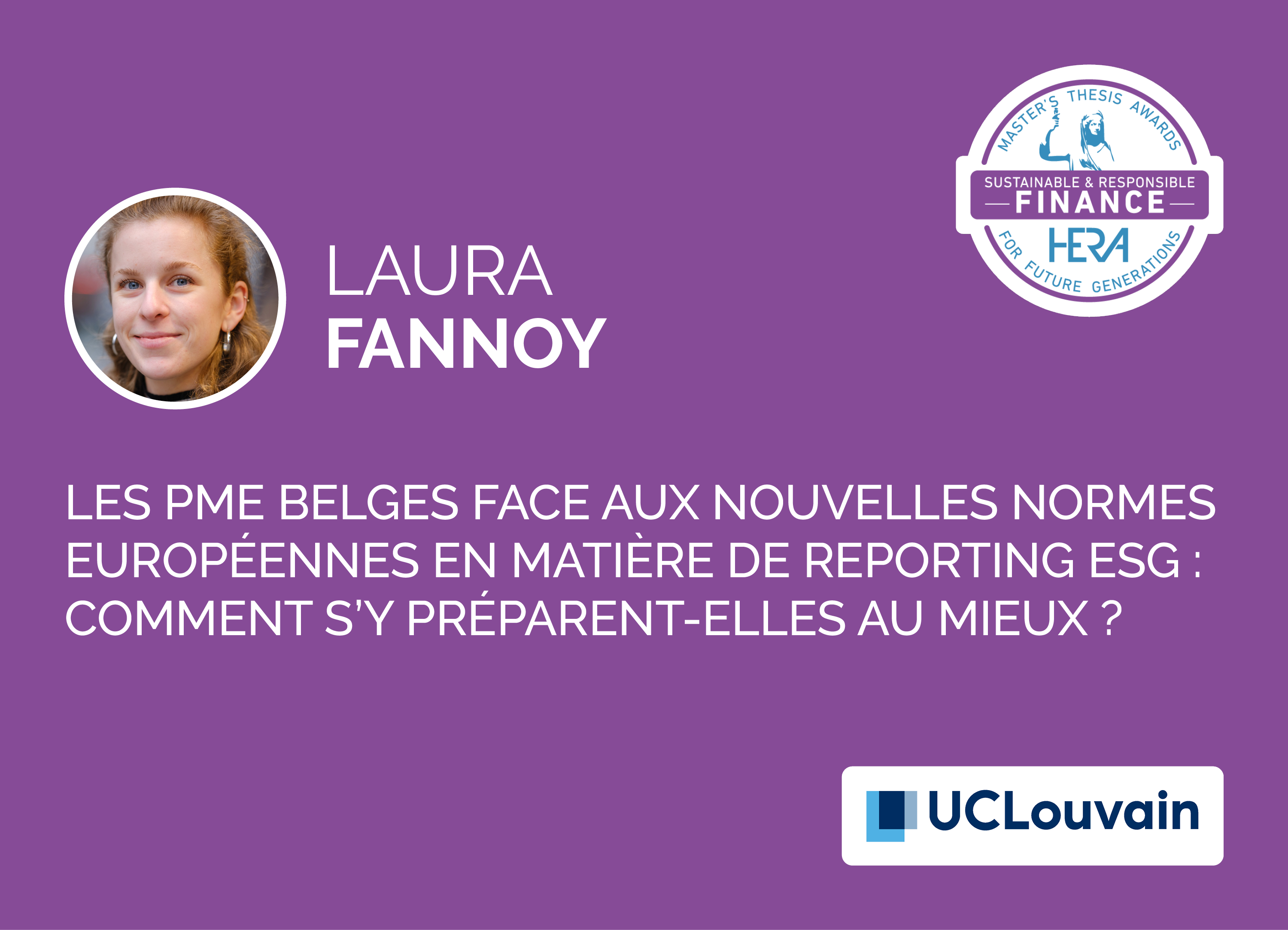 Laura Fannoy, Nominée 2025 du HERA Award Sustainable & Responsible Finance