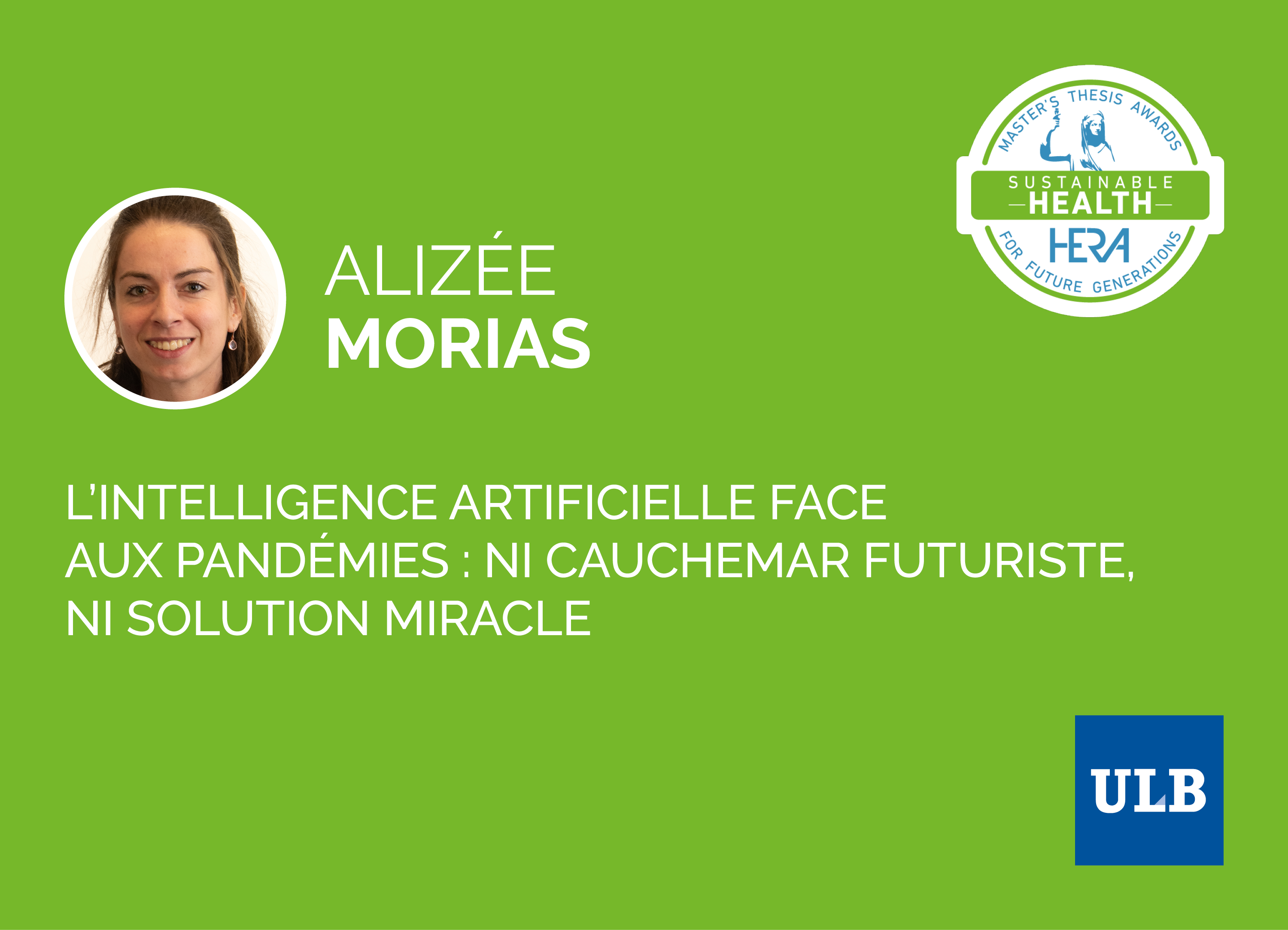 Alizée Morias, Nominée 2025 du HERA Award Sustainable Health 