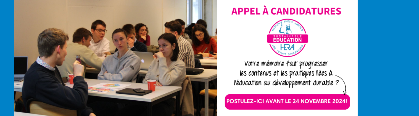 Nouveau prix - HERA Award Sustainable Education !